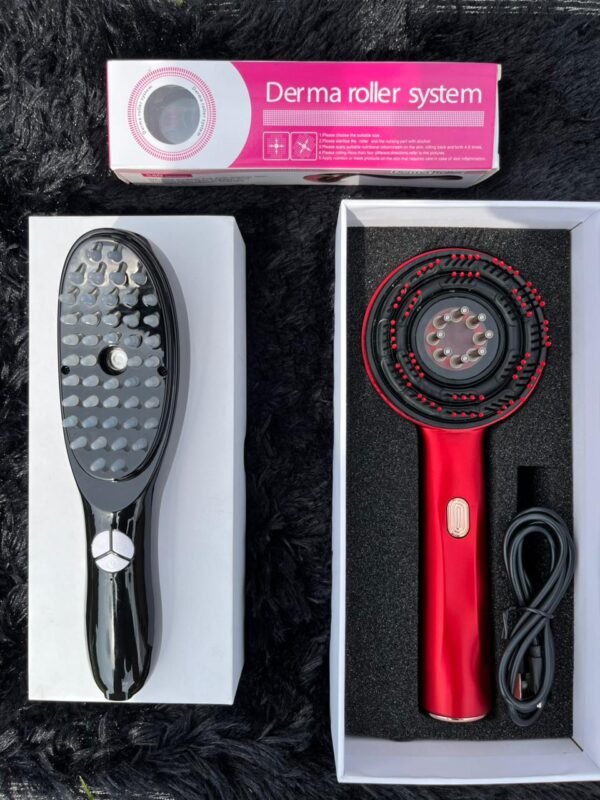 Combo Capilar Avanzado – Cepillo Terapia + Cepillo Masajeador + Derma Roller
